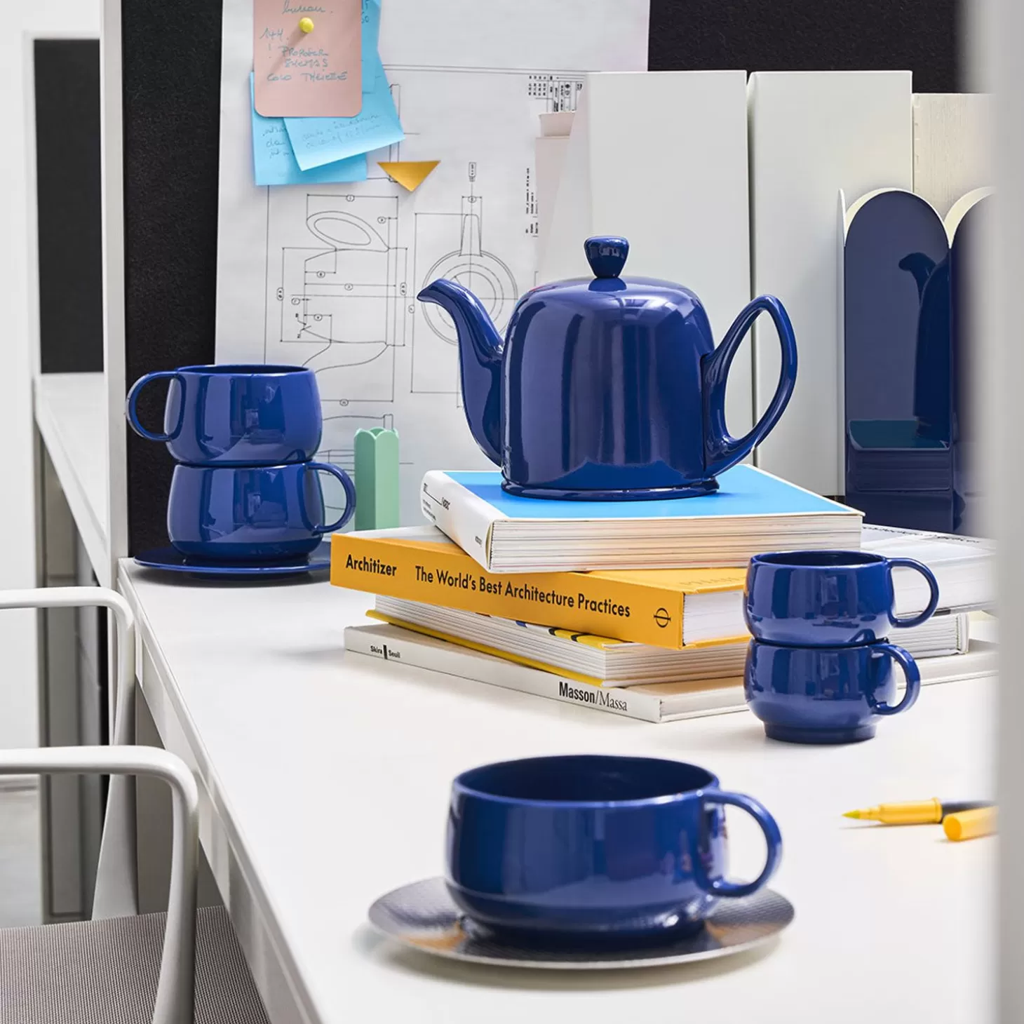 Cups<Degrenne Cafeteria Empileo Bleu Gourmet
