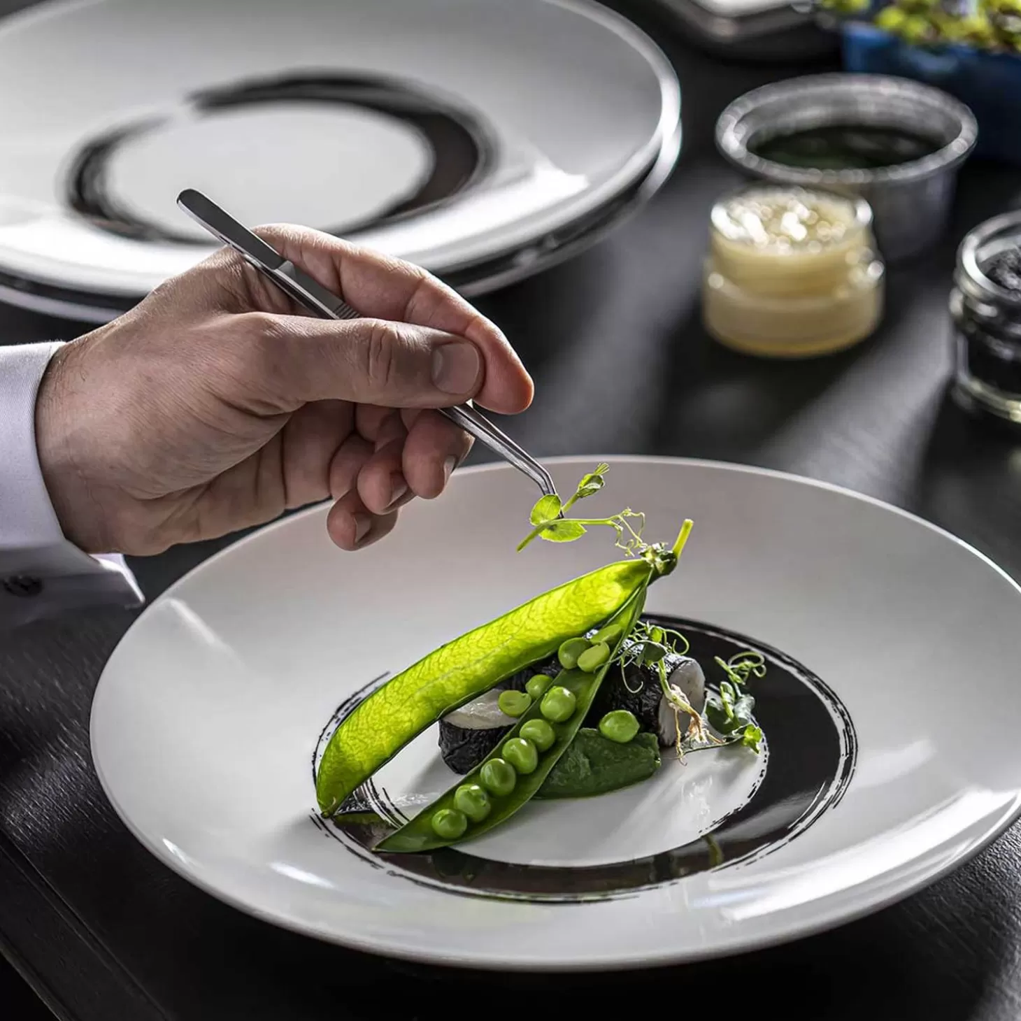 Presentation Plates<Degrenne Modulo White Arty Creation