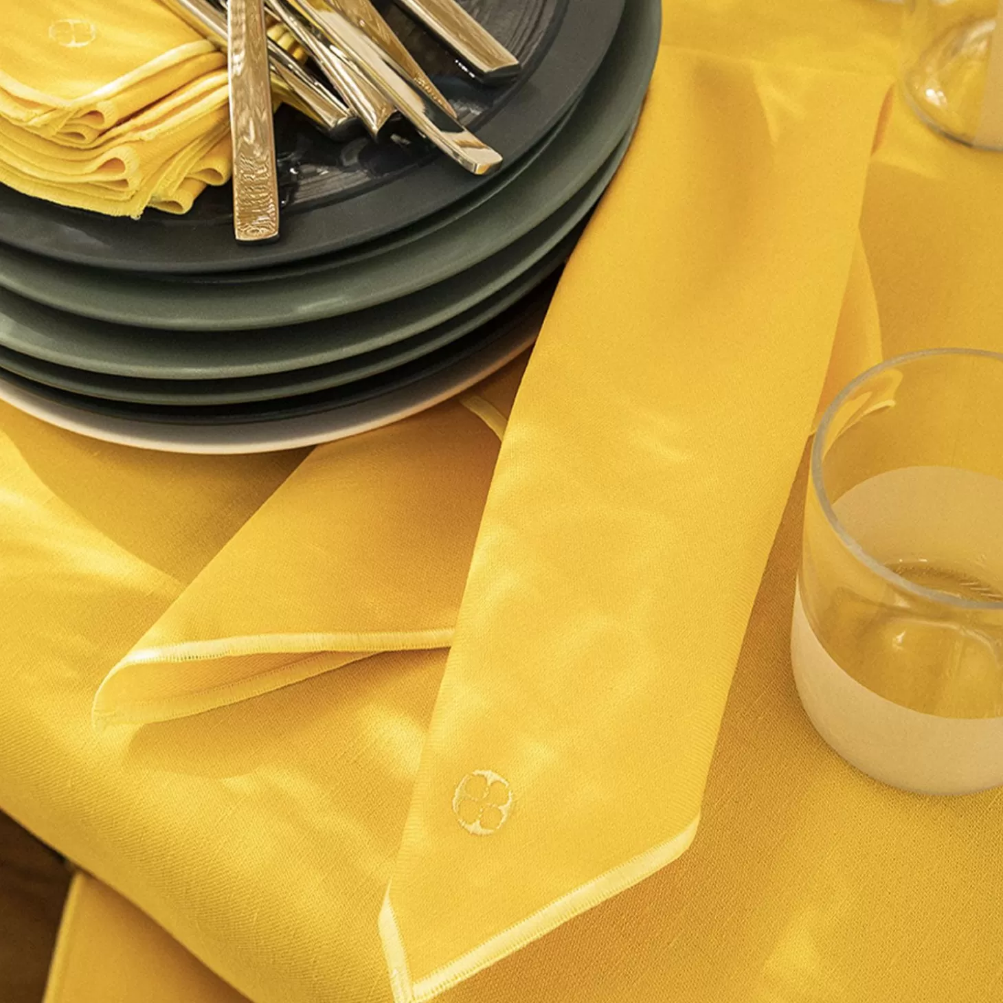 Tablecloths<Degrenne Sunflower Yellow Cotton & Linen Shades